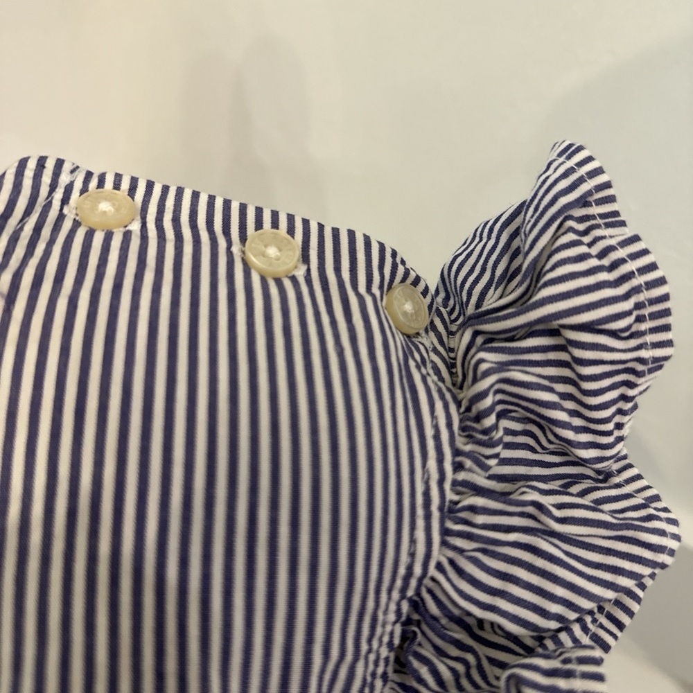Free Assembly Striped Ruffle‎ Sleeve Blouse